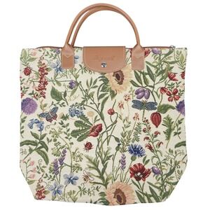 Signare Tapestry Tote Bag Foldable Floral Butterfly Dragonfly Ladybug Print